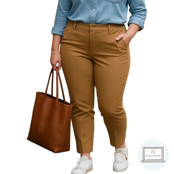 J Crew Womens Ruby Crop Pants Camel Stretch Twill Mid Rise J5292 Size 12 - Picture 1 of 13